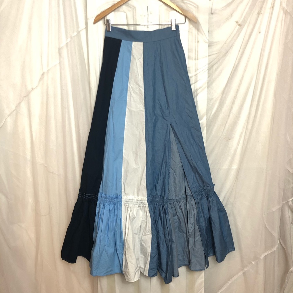 FASHIONNOVA long blue panel skirt